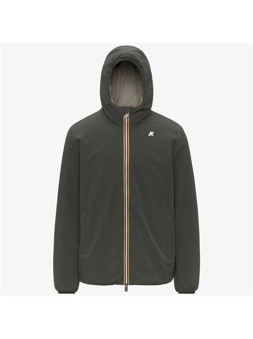 Giacca Jack st warm double uomo col. Green Beige K-WAY | JACK ST WARM DOUBLEB2P